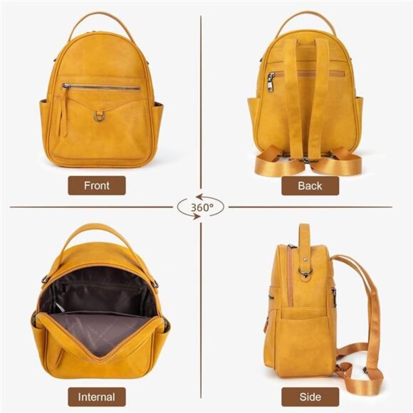 Mini Backpack Fashion for Women Yellow main image 5